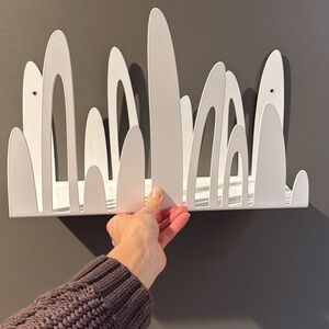 White Metal Floating Shelves